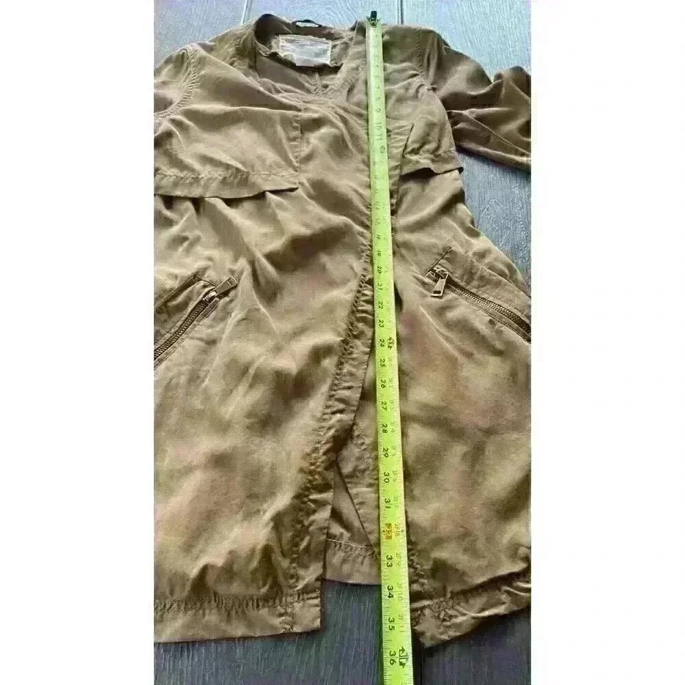 Anthropologie Cartonnier Trench Coat Women's Medium Brown Draped Daytripper